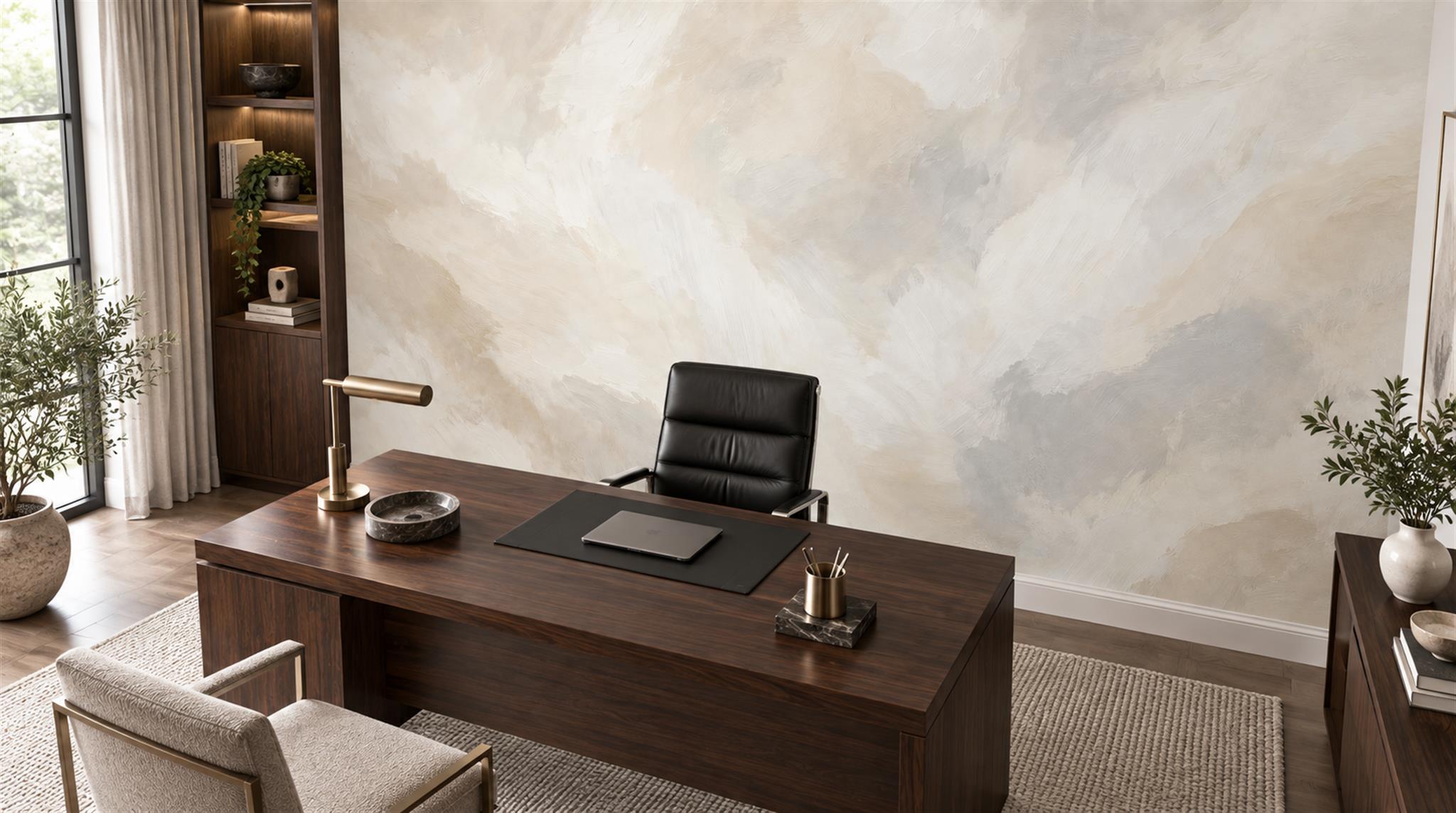 Ivory Soft Cloudscape Wallpaper Mural Scene