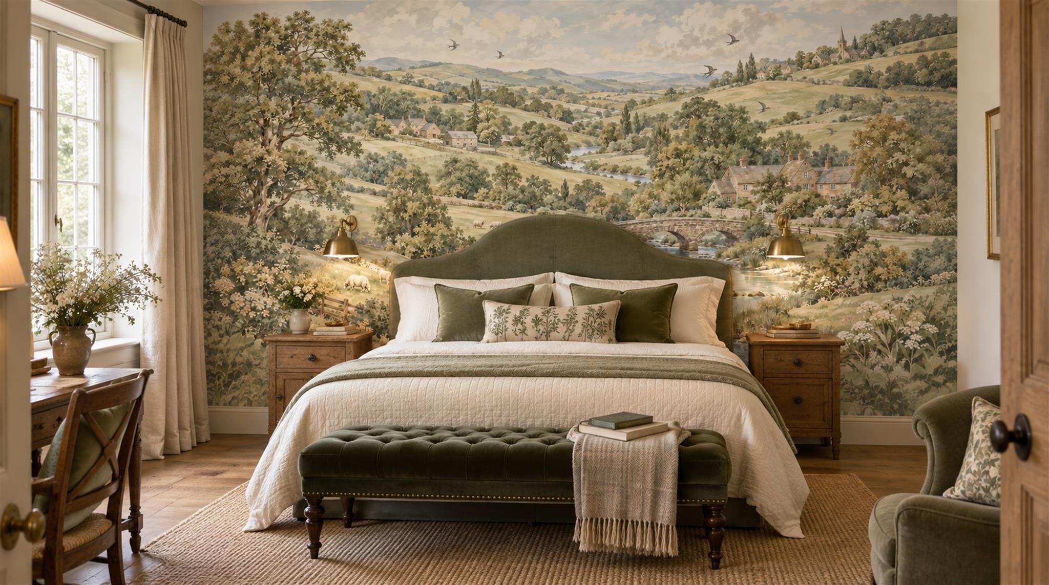 Olive Decorative Wall Art Wallpaper Mural Scene