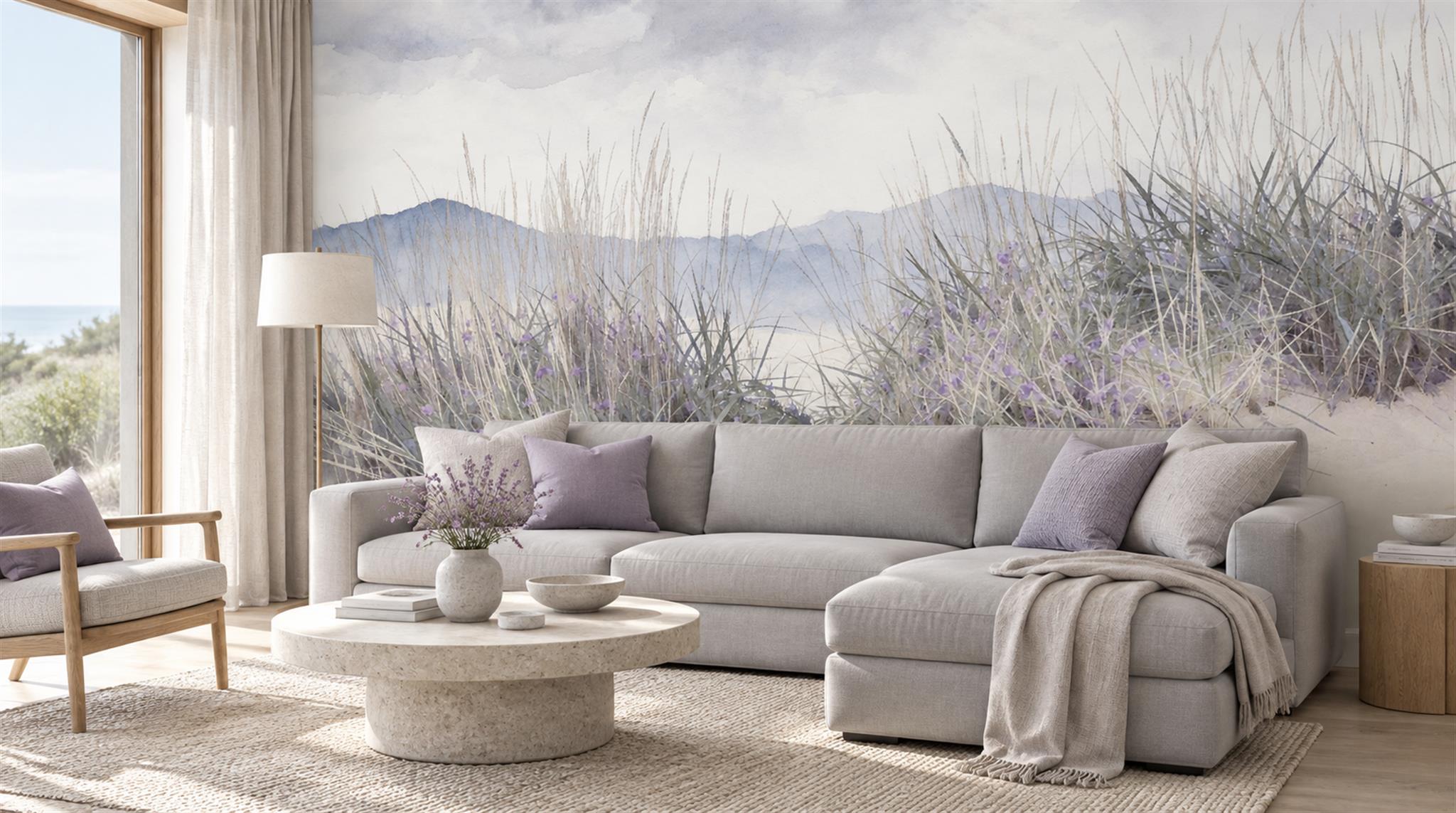Grey Decorative Wall Art Wallpaper Mural Scene