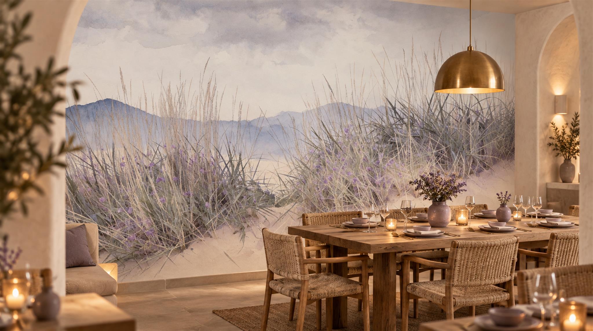 Grey Decorative Wall Art Wallpaper Mural Scene