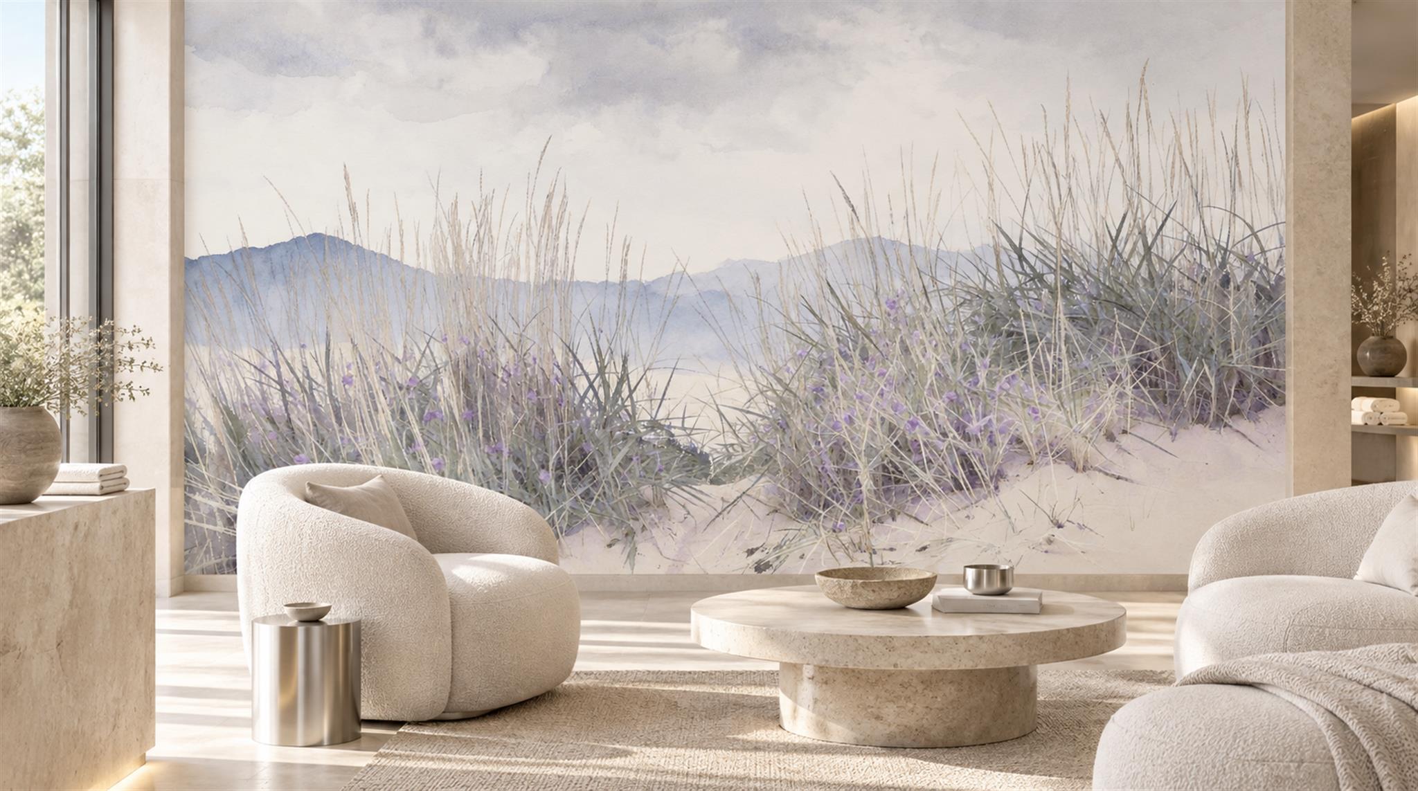 Grey Decorative Wall Art Wallpaper Mural Scene
