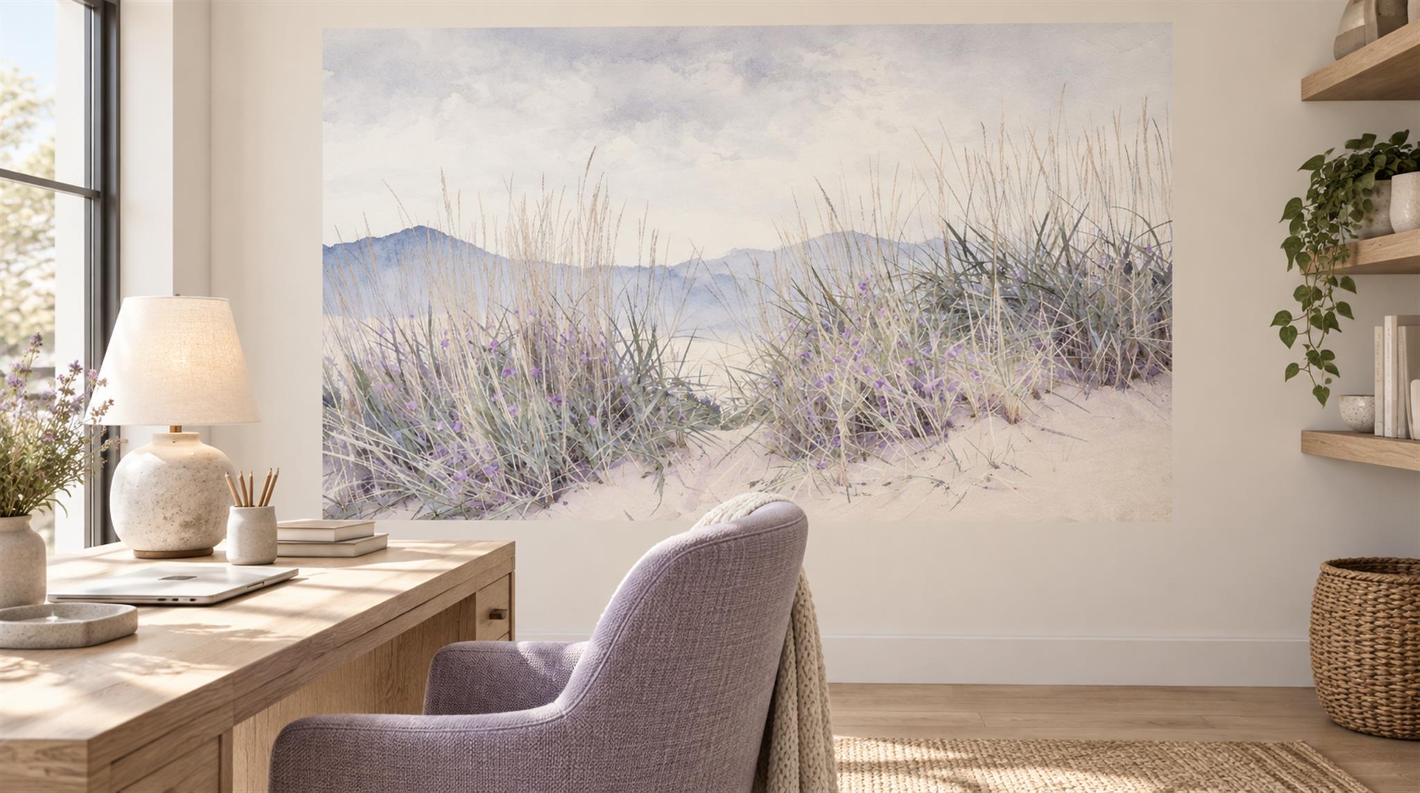 Grey Decorative Wall Art Wallpaper Mural Scene