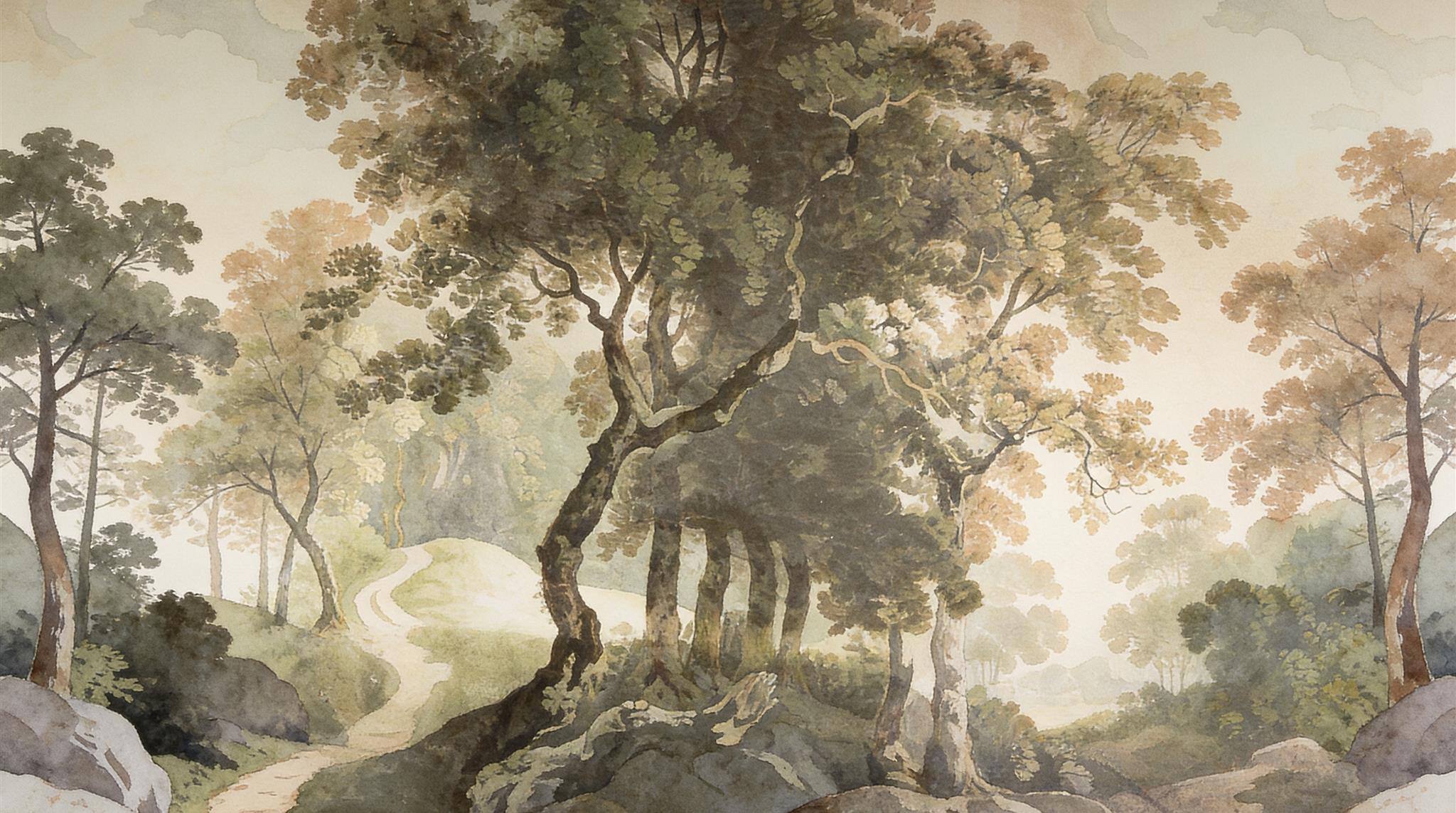 Sepia Decorative Wall Art Wallpaper Mural Main