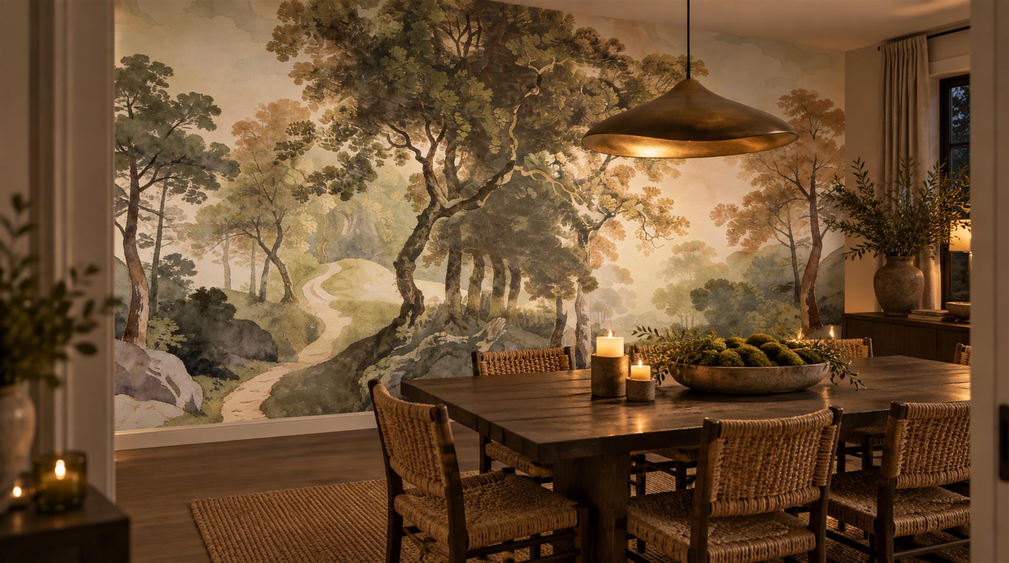 Sepia Decorative Wall Art Wallpaper Mural Scene