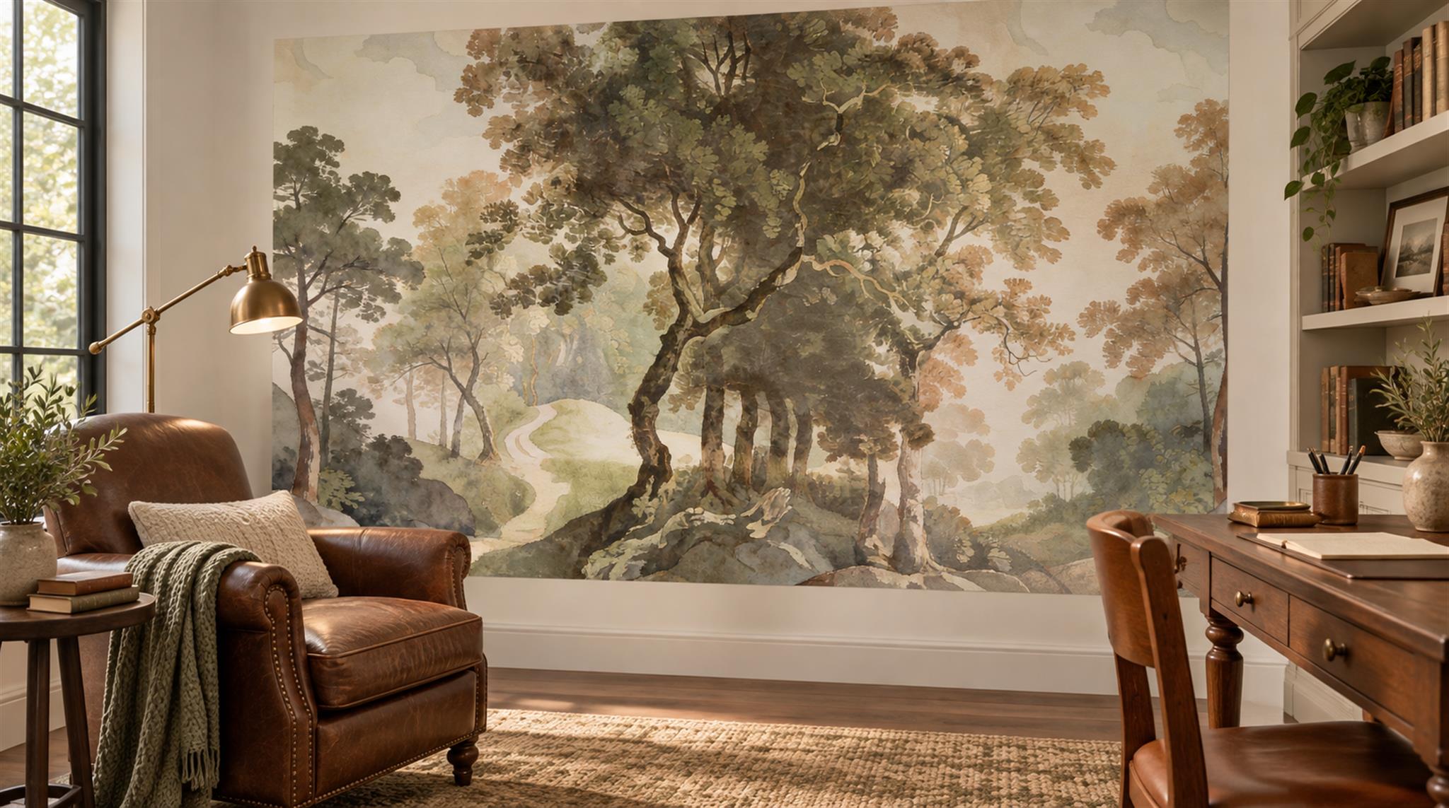 Sepia Decorative Wall Art Wallpaper Mural Scene