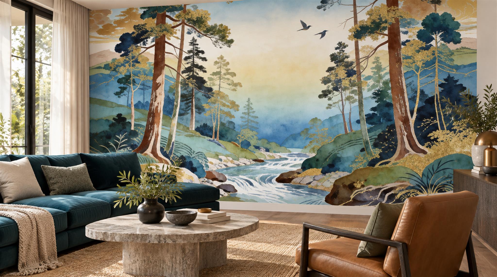 Neutral Decorative Wall Art Wallpaper Mural Scene
