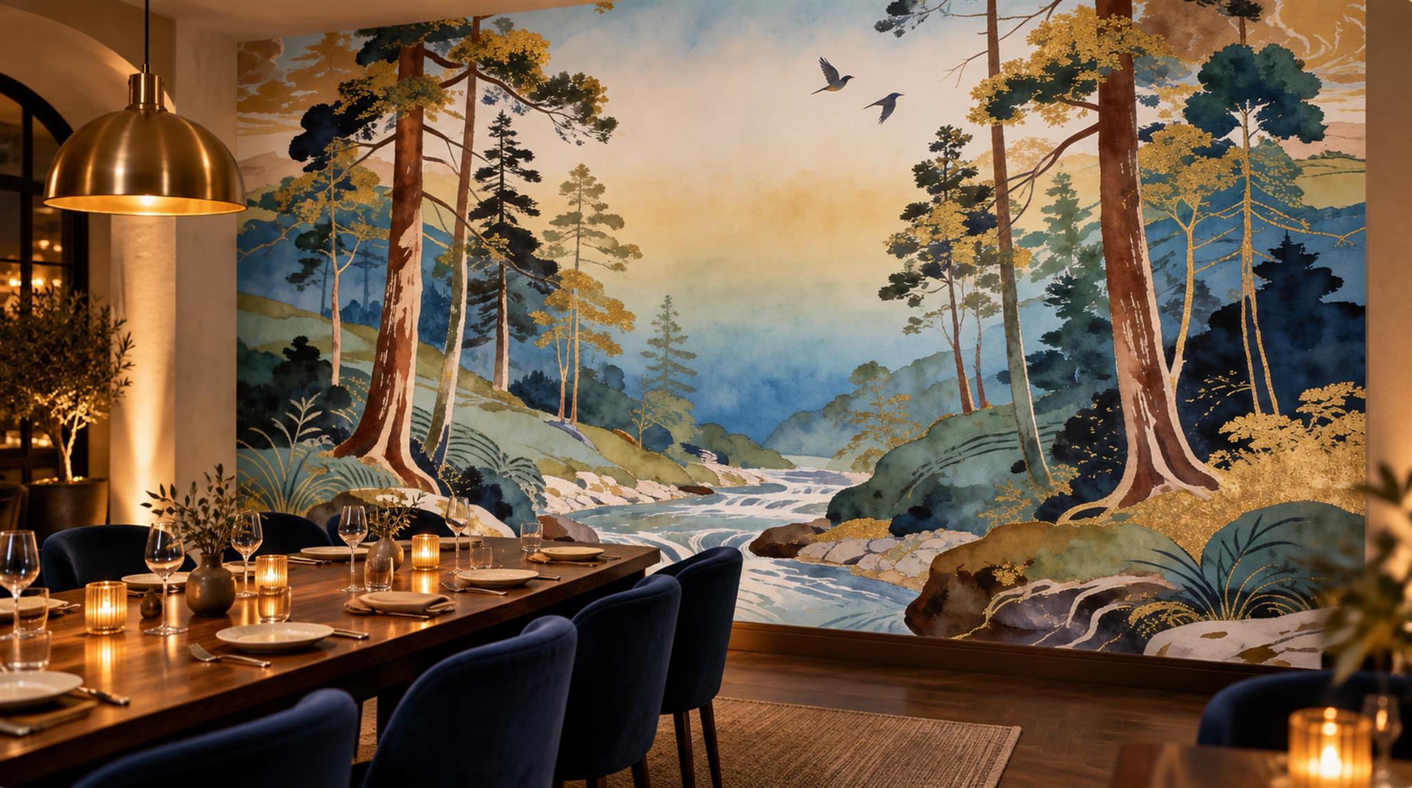 Neutral Decorative Wall Art Wallpaper Mural Scene