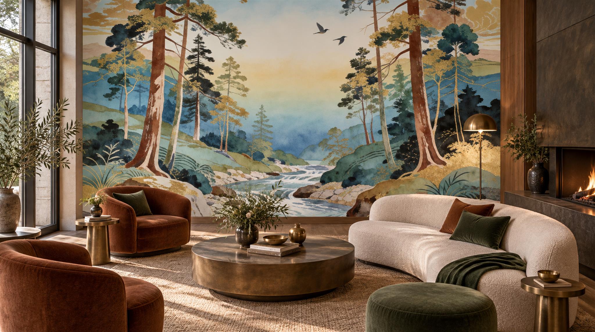 Neutral Decorative Wall Art Wallpaper Mural Scene
