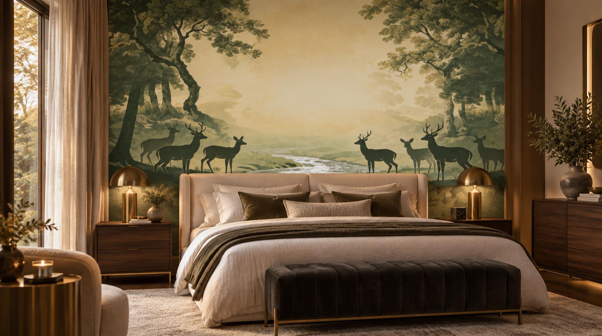 Gold Decorative Wall Art Wallpaper Mural