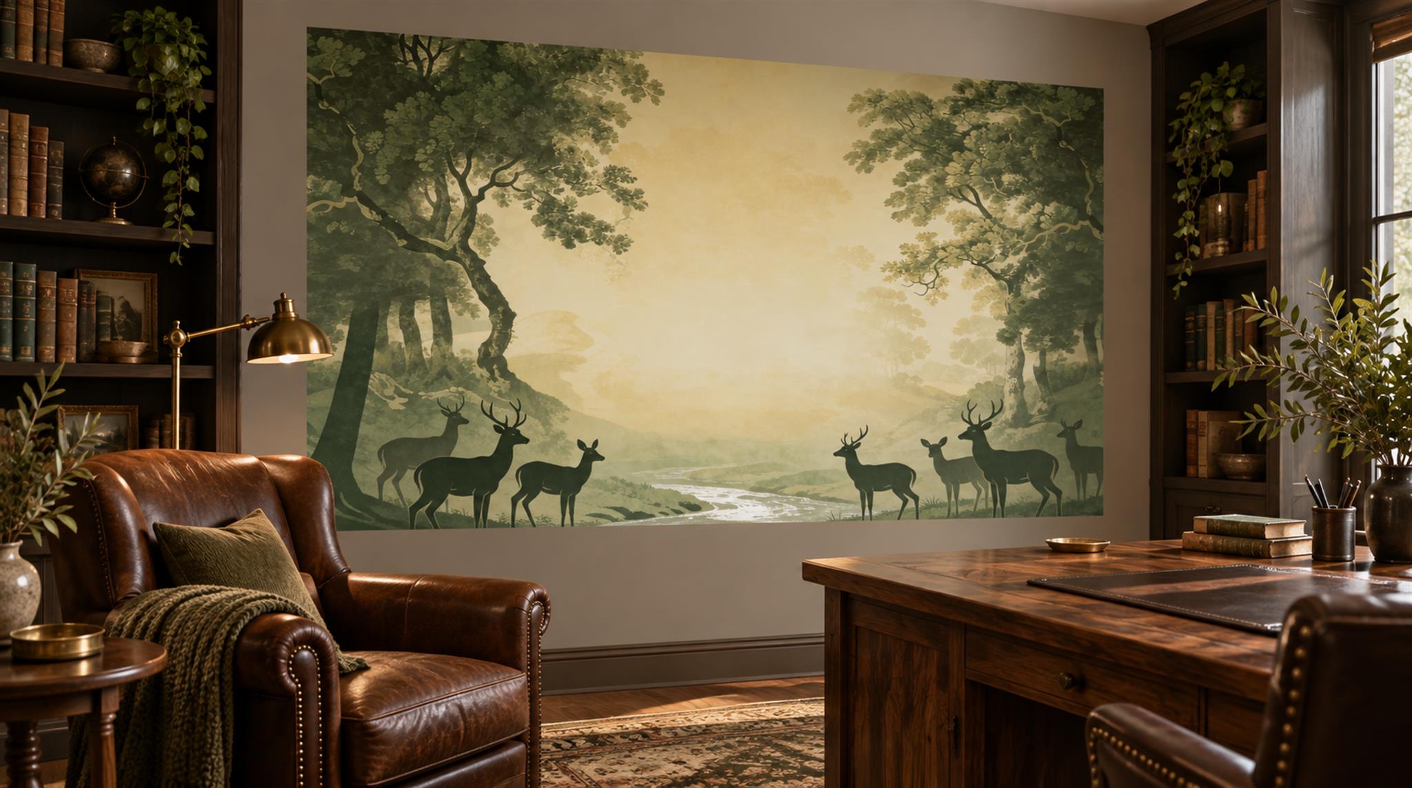 Gold Decorative Wall Art Wallpaper Mural Scene