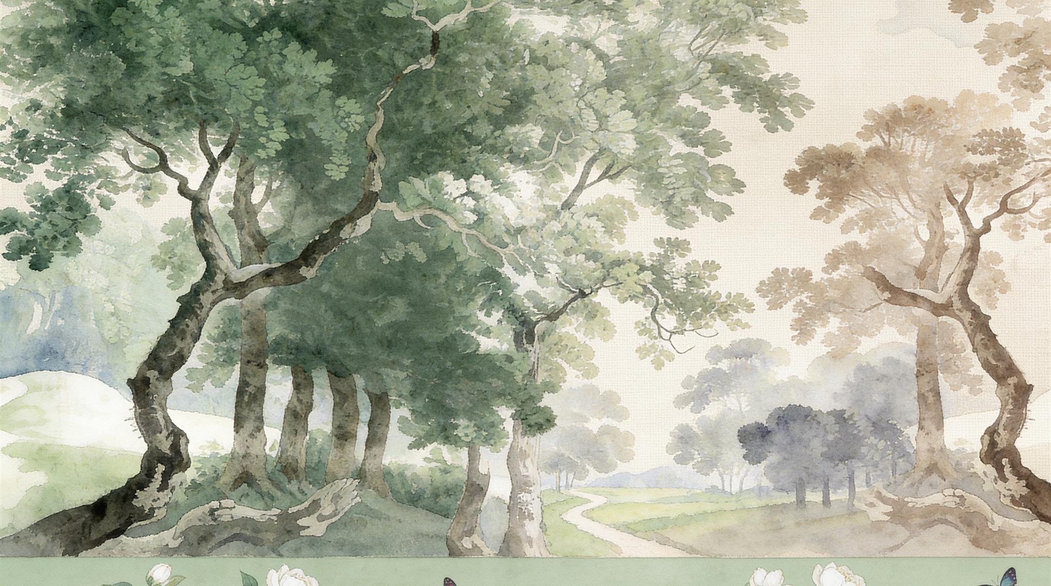 Ivory Decorative Wall Art Wallpaper Mural Main