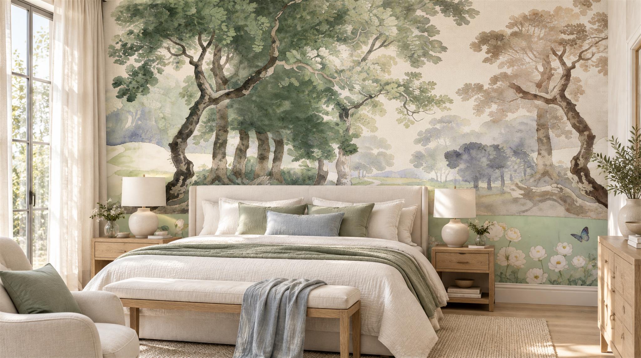 Ivory Decorative Wall Art Wallpaper Mural Main