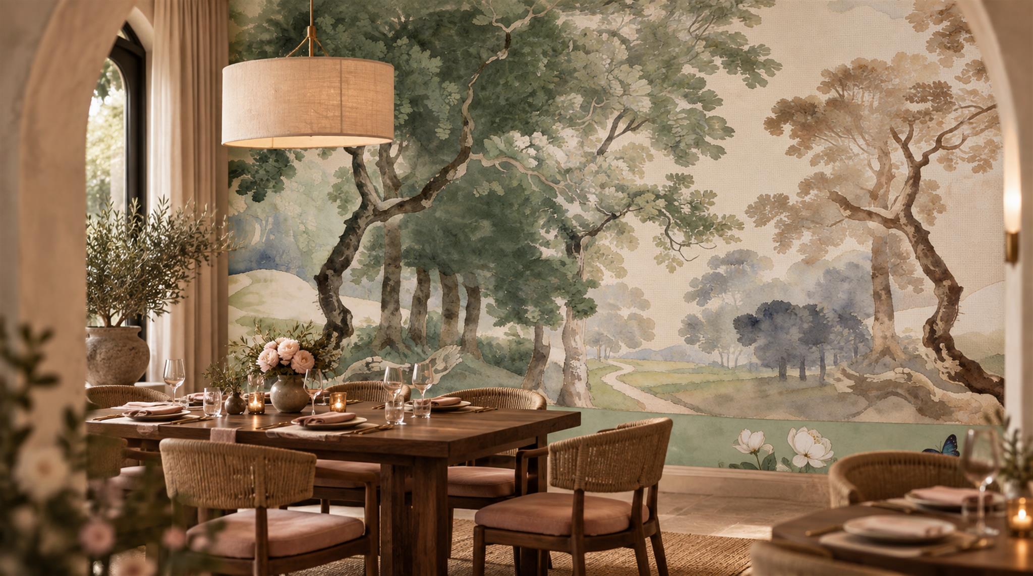 Ivory Decorative Wall Art Wallpaper Mural Scene