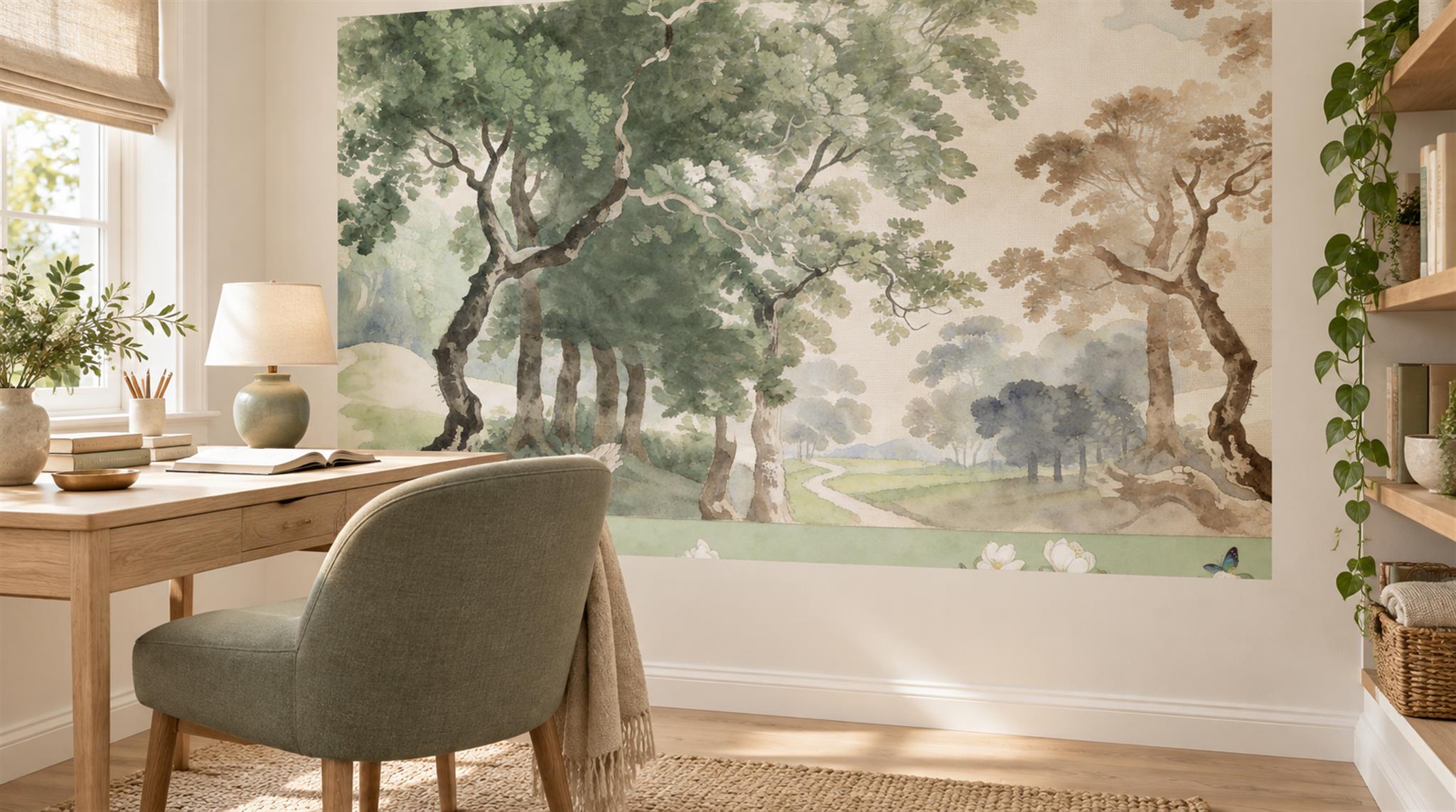 Ivory Decorative Wall Art Wallpaper Mural Scene