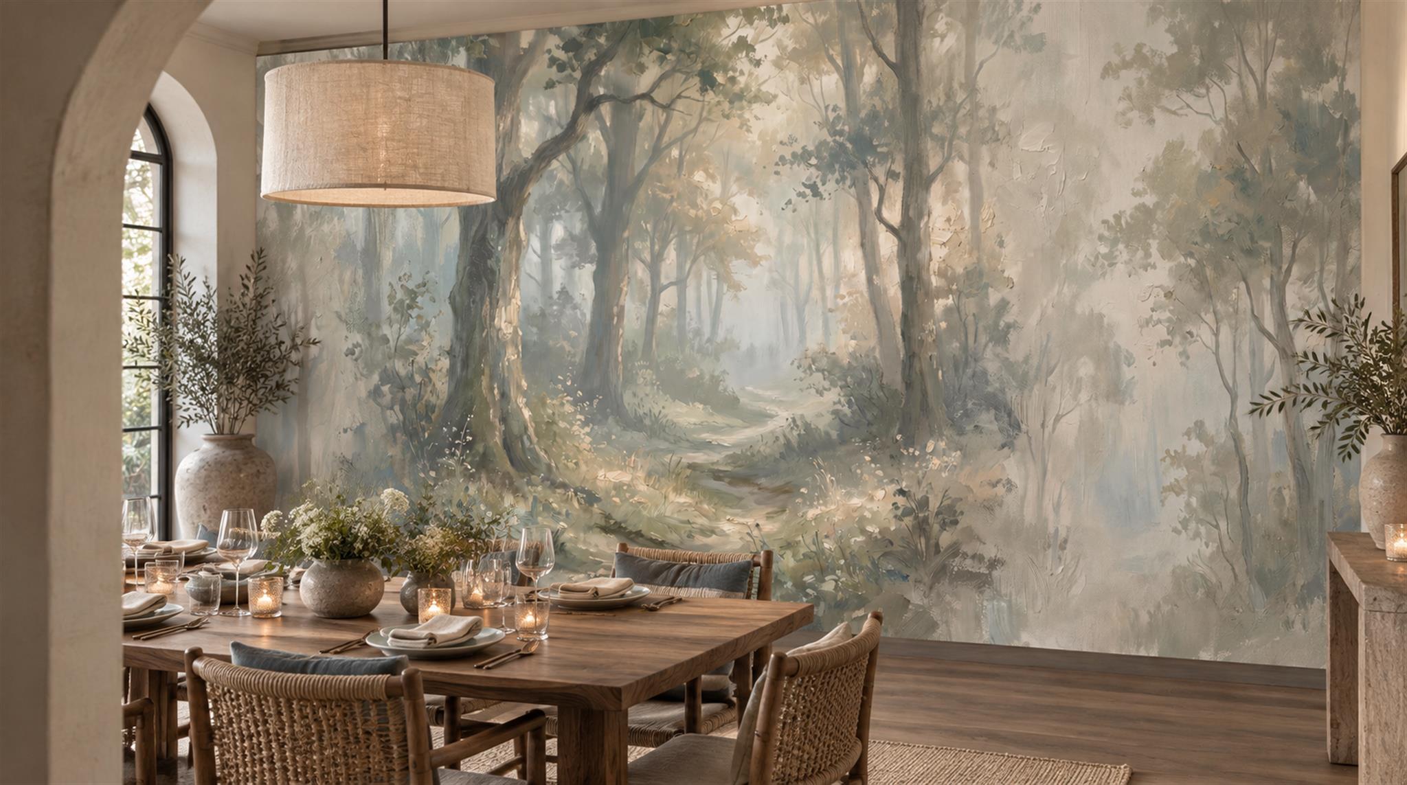 Ivory Decorative Wall Art Wallpaper Mural Scene