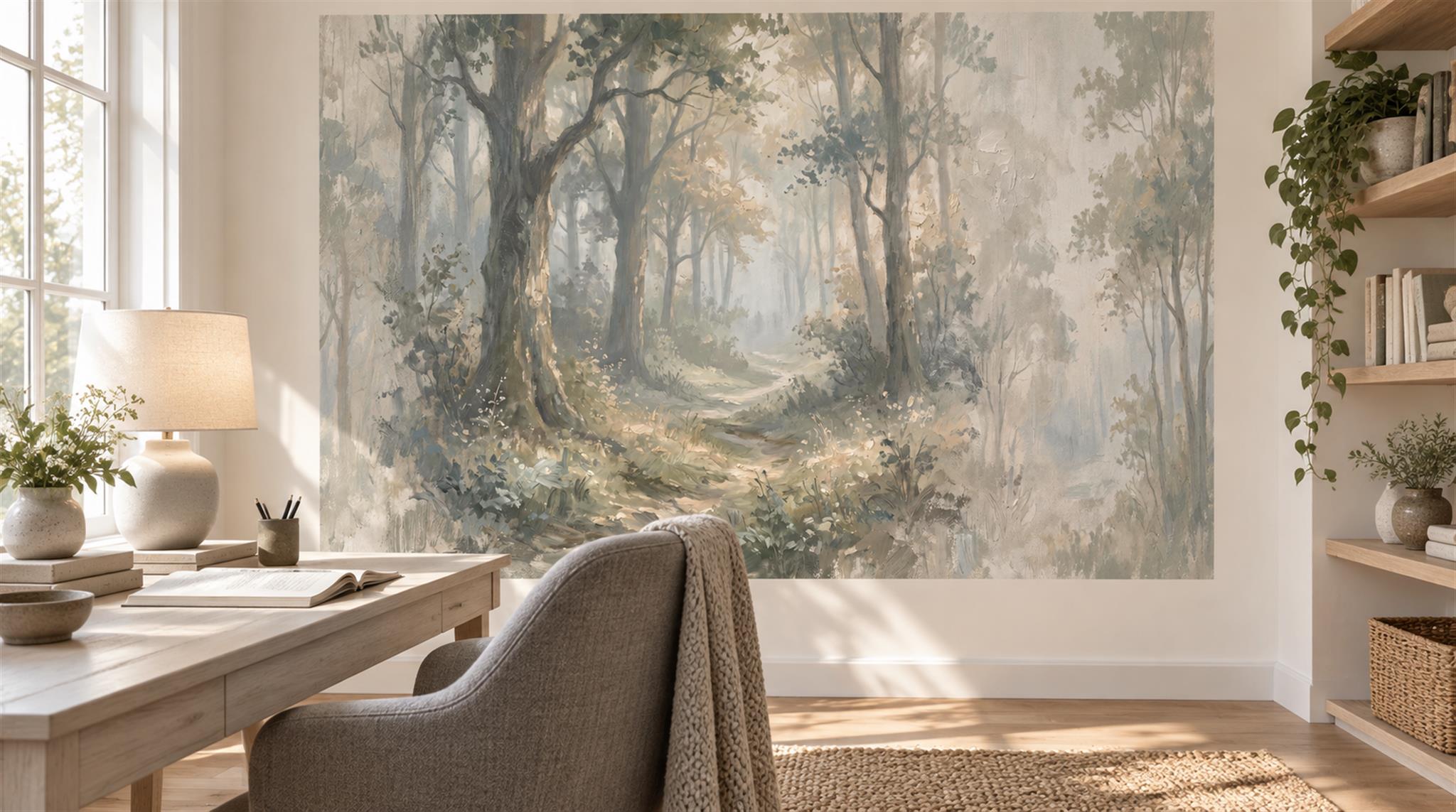Ivory Decorative Wall Art Wallpaper Mural Scene