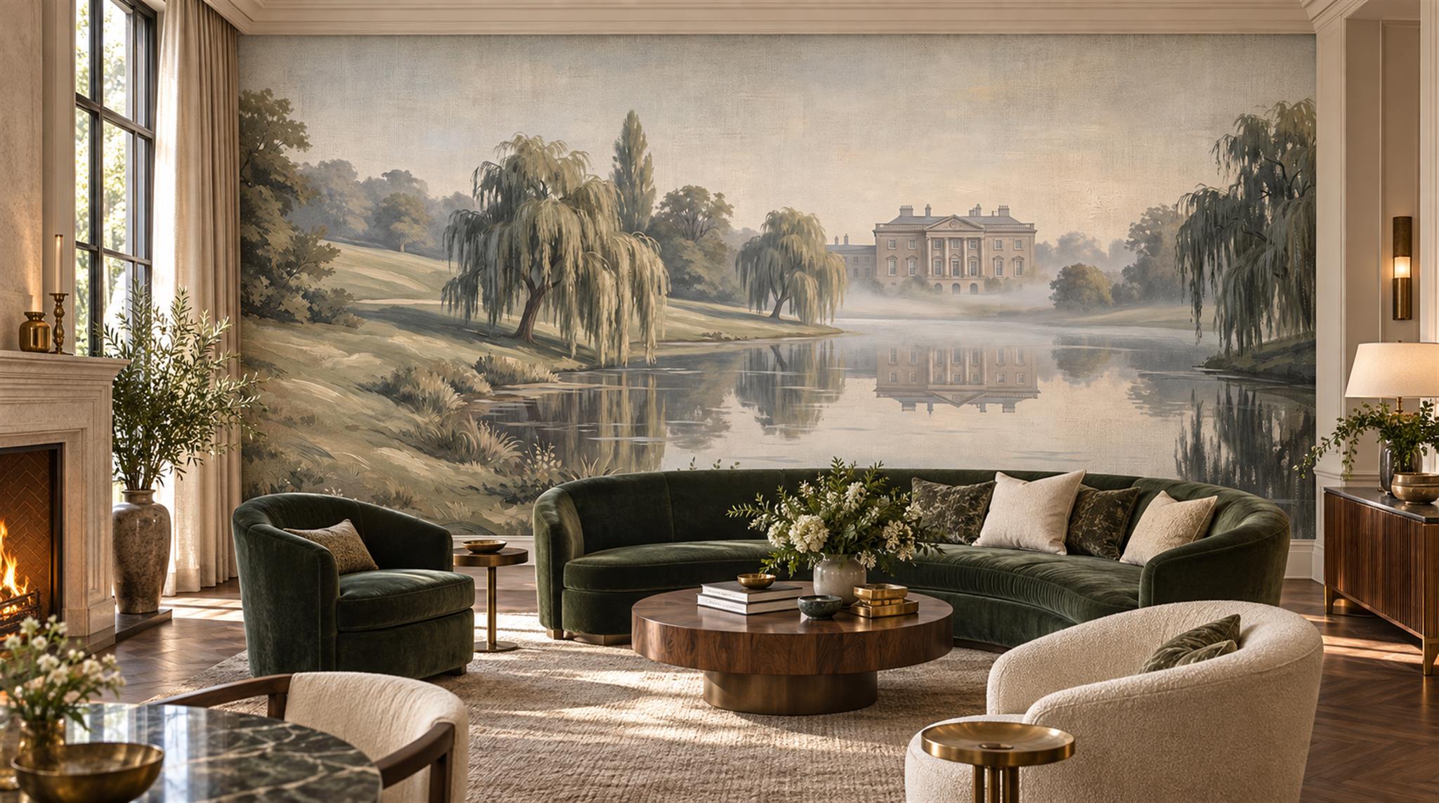 Sepia Decorative Wall Art Wallpaper Mural Scene
