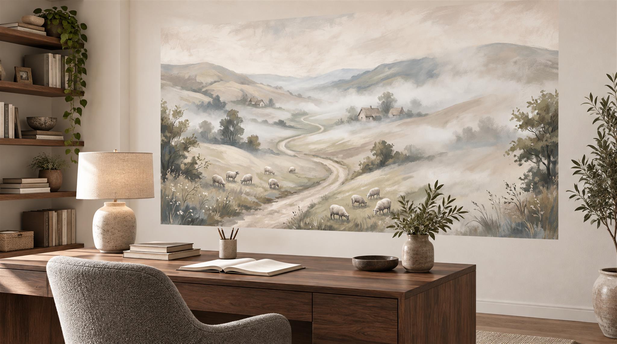 Ivory Decorative Wall Art Wallpaper Mural Scene