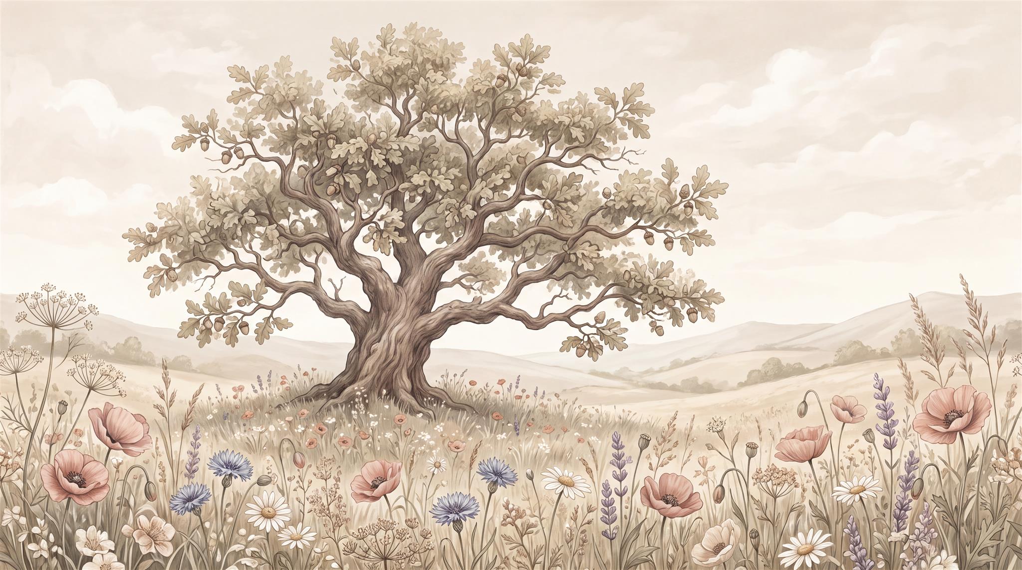 Ivory Decorative Wall Art Wallpaper Mural Main