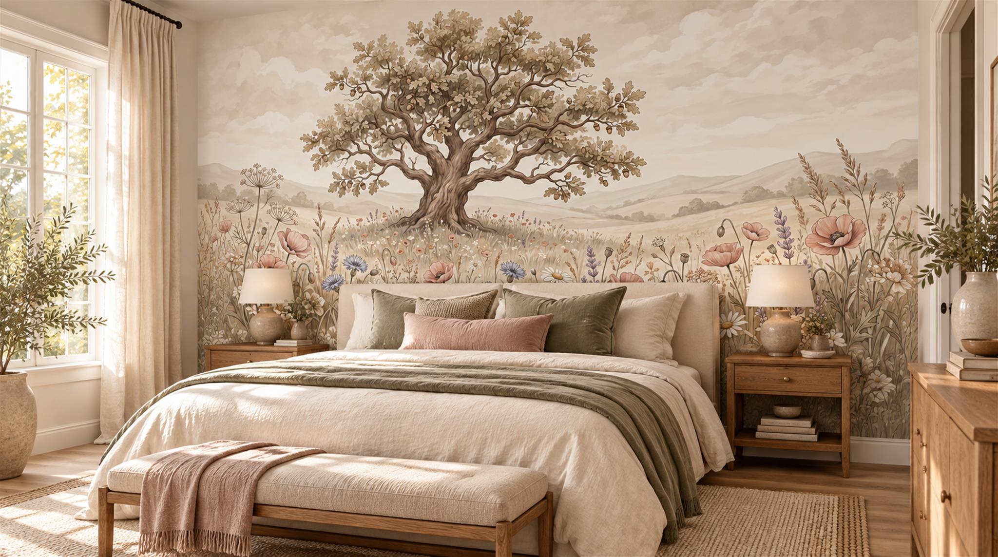 Ivory Decorative Wall Art Wallpaper Mural Main