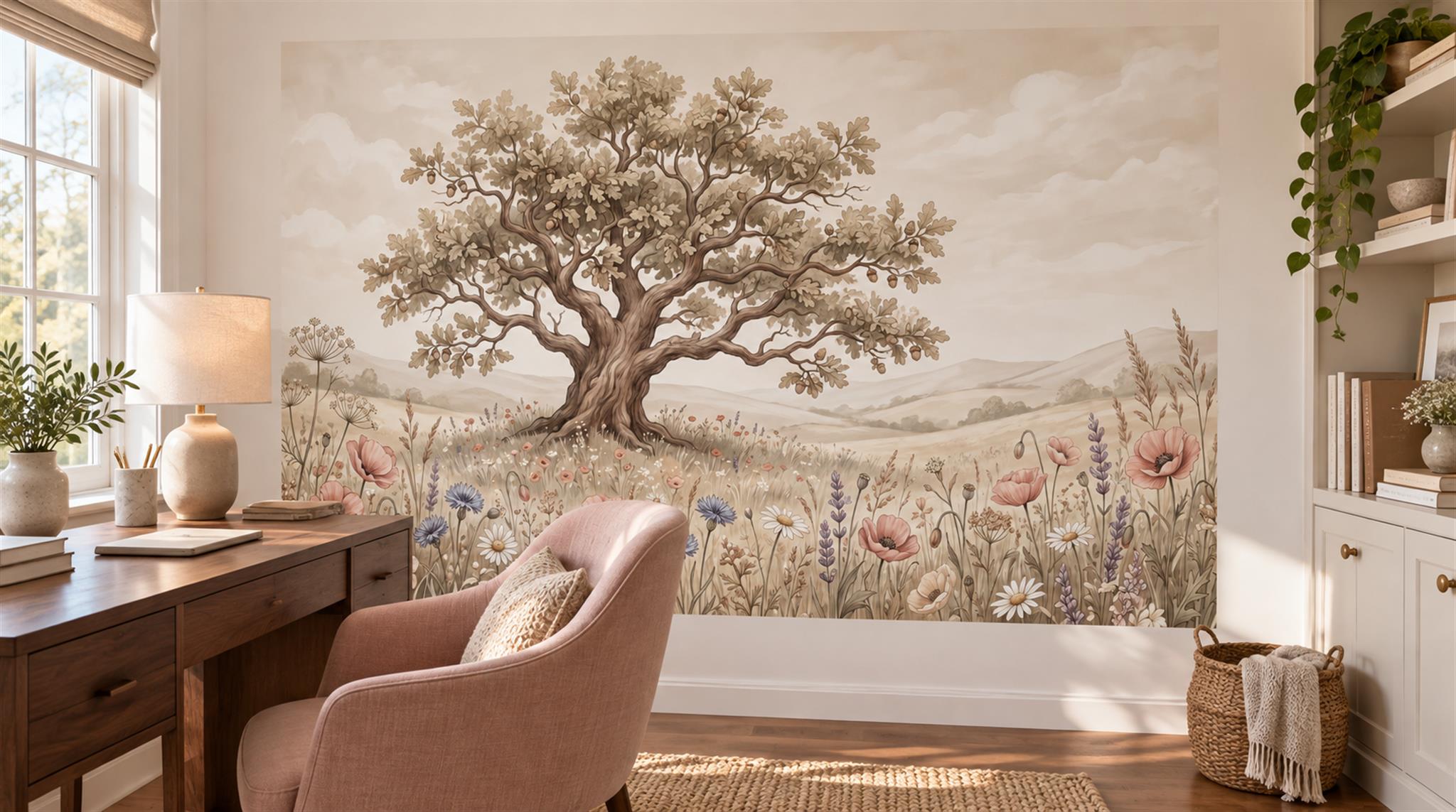 Ivory Decorative Wall Art Wallpaper Mural Scene