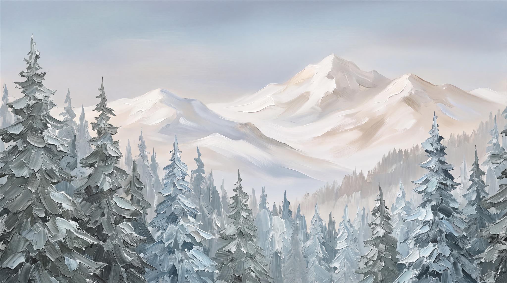 Blue Alpine Ridges Wallpaper Mural Main