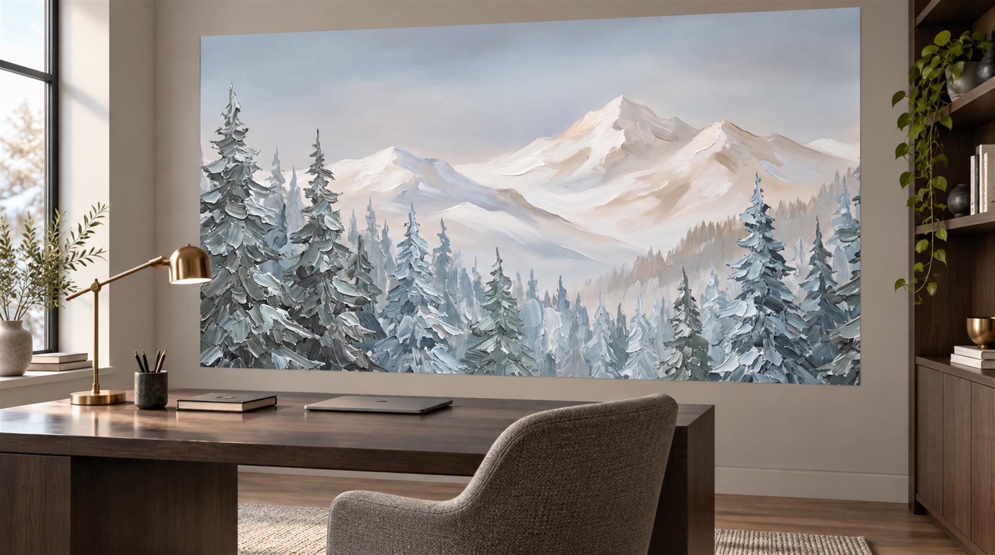 Blue Alpine Ridges Wallpaper Mural Scene