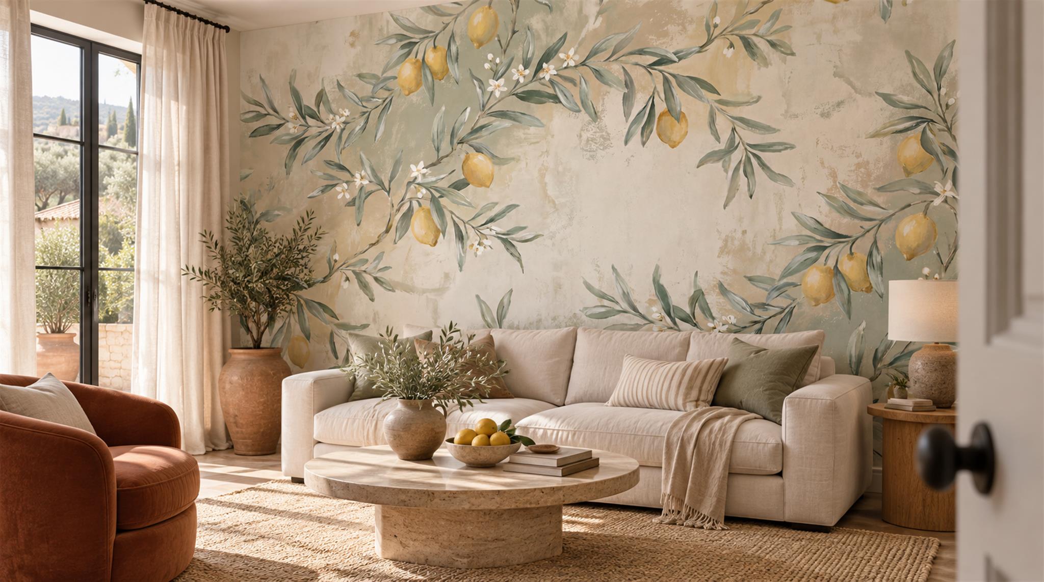 Ivory Decorative Wall Art Wallpaper Mural Scene