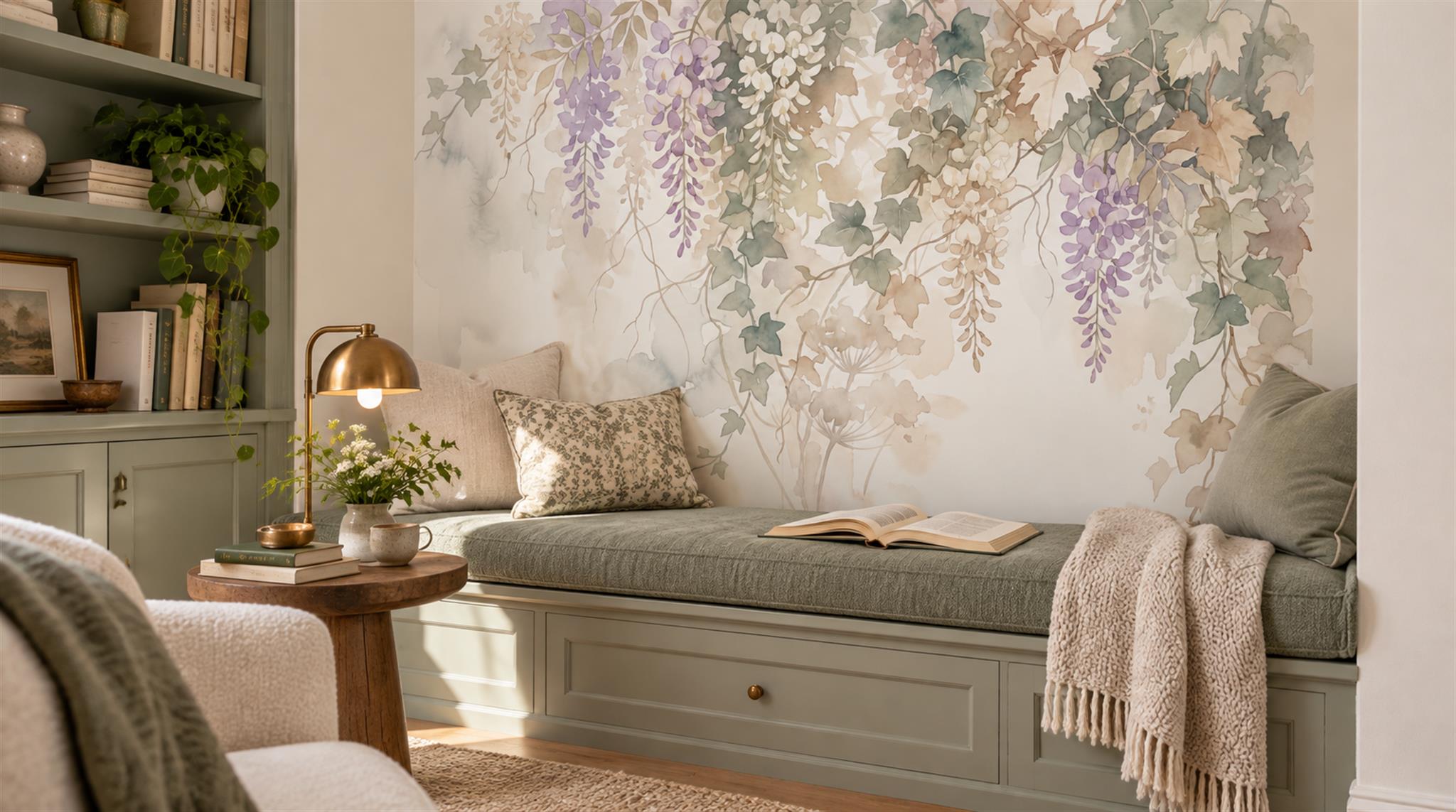 Soft Pastel Decorative Wall Art Wallpaper Mural Scene