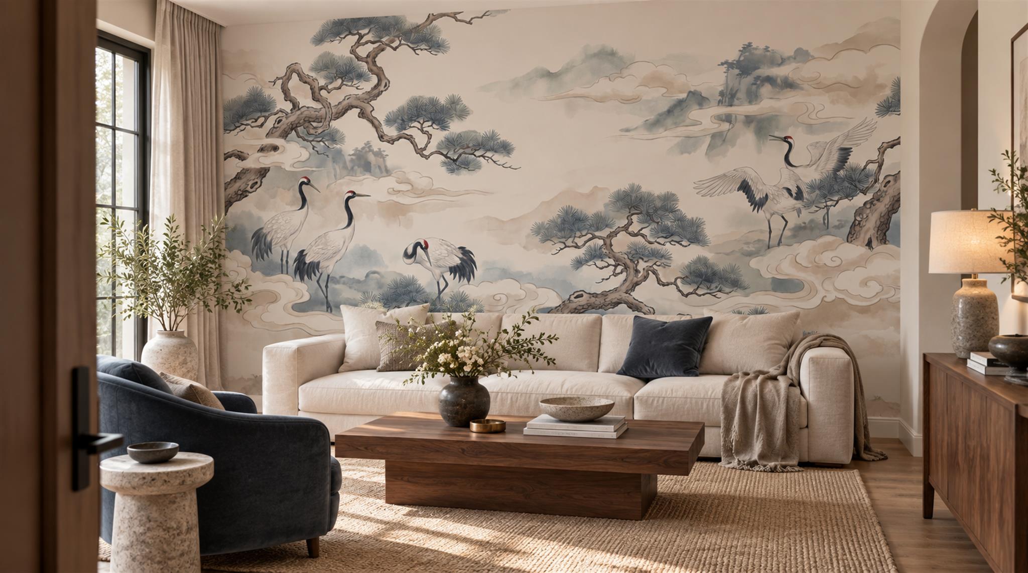 Ivory Decorative Wall Art Wallpaper Mural Scene
