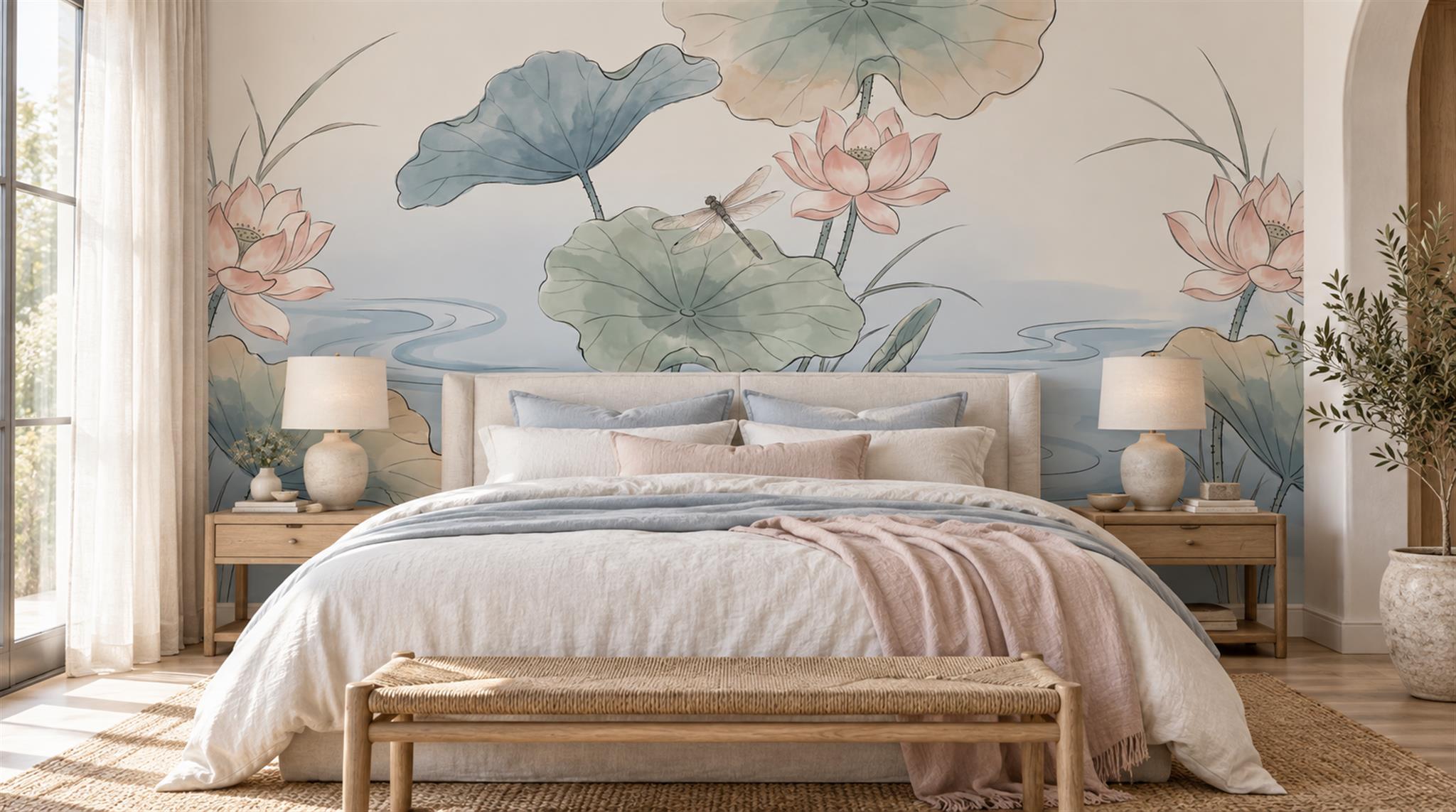 Blue Decorative Wall Art Wallpaper Mural Main