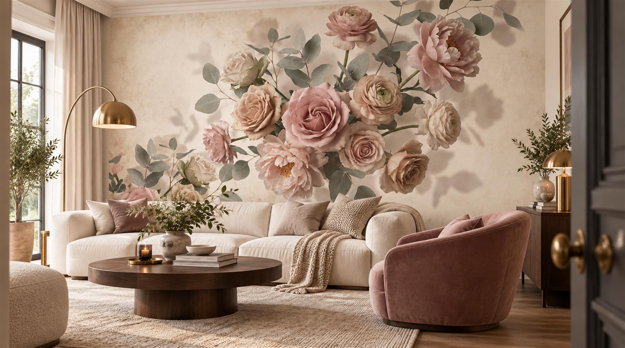Neutral Decorative Wall Art Wallpaper Mural Scene