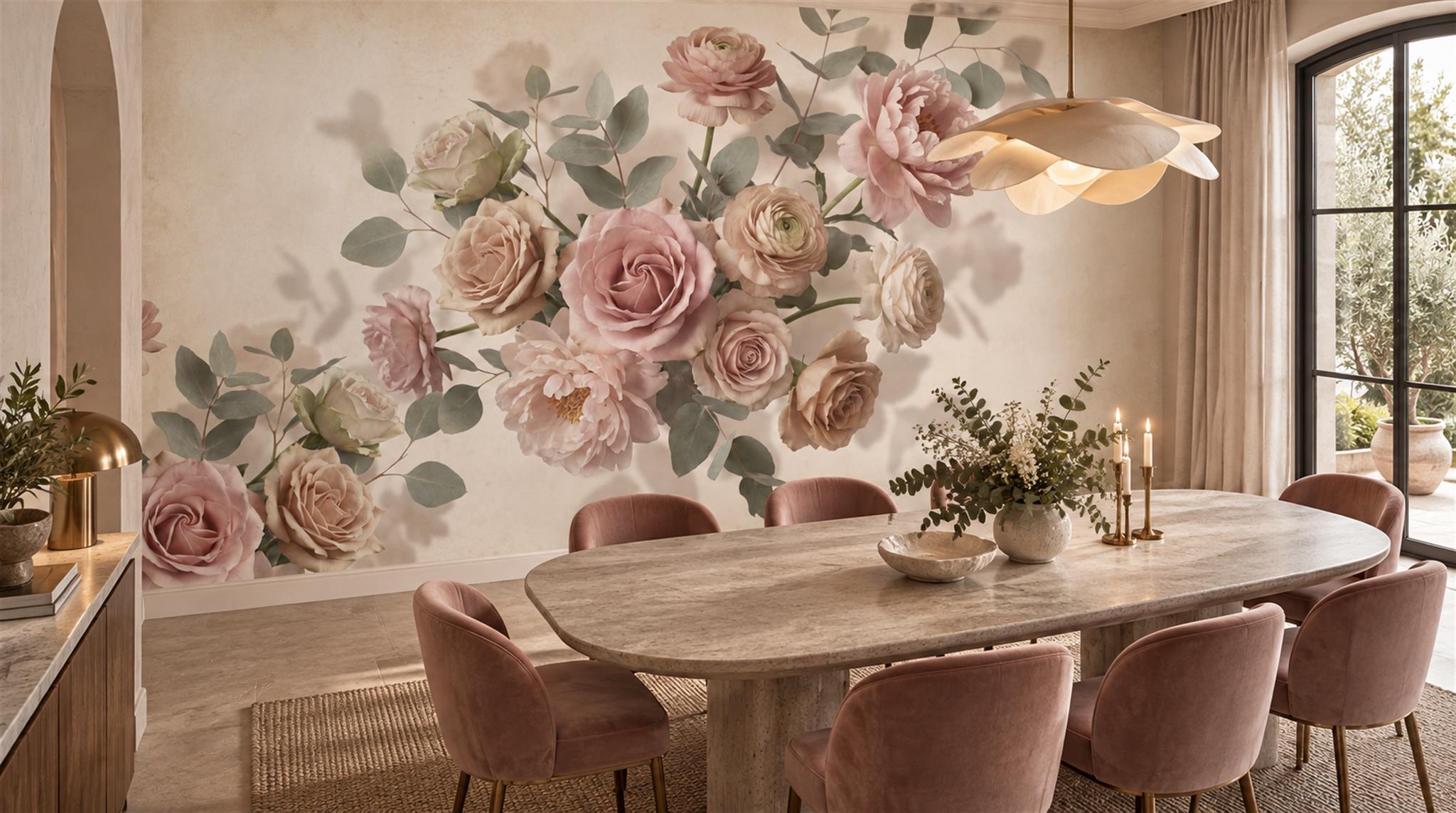 Neutral Decorative Wall Art Wallpaper Mural Scene