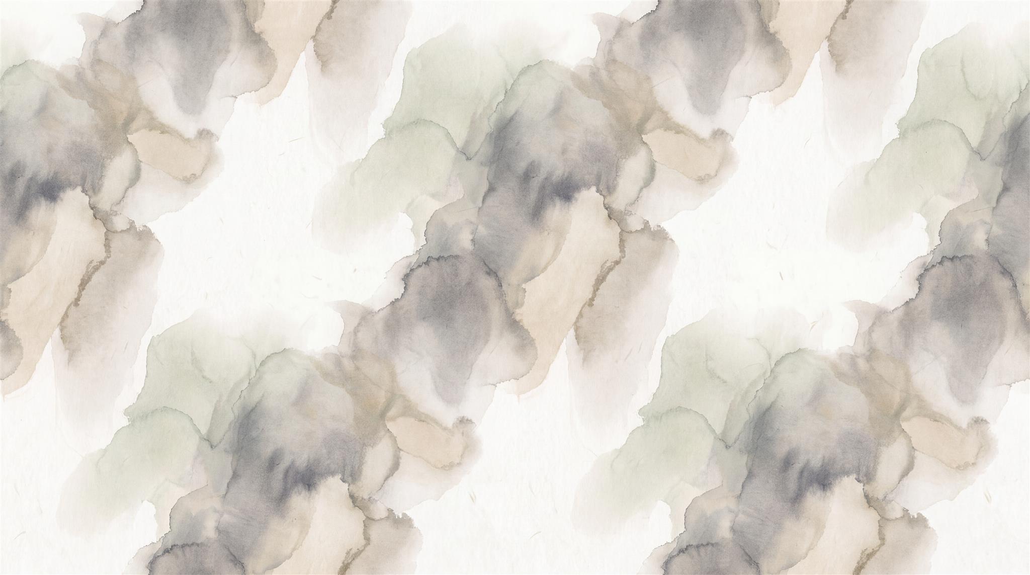 Misty Grey Botanical Branches Wallpaper Mural Main