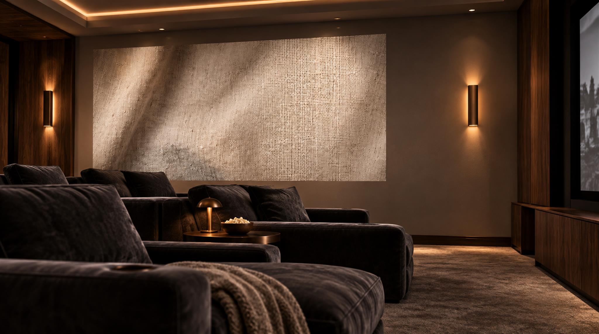 Ivory Linen Look Abstract Texture Wallpaper Mural Scene